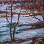 Lumiere lune et neige fondante – Pontarlier, Doubs thumbnail