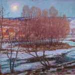 Lumiere lune et neige fondante – Pontarlier, Doubs thumbnail