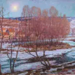 Lumiere lune et neige fondante – Pontarlier, Doubs thumbnail