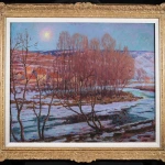 Lumiere lune et neige fondante – Pontarlier, Doubs thumbnail