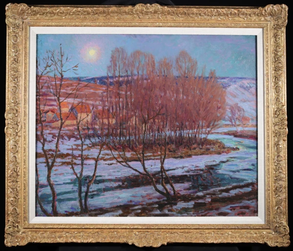 Lumiere lune et neige fondante – Pontarlier, Doubs - Buy Fine Paintings Online