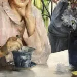 Femme pensive et enfant a la fenetre thumbnail