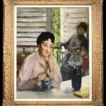 Femme pensive et enfant a la fenetre thumbnail