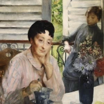 Femme pensive et enfant a la fenetre thumbnail