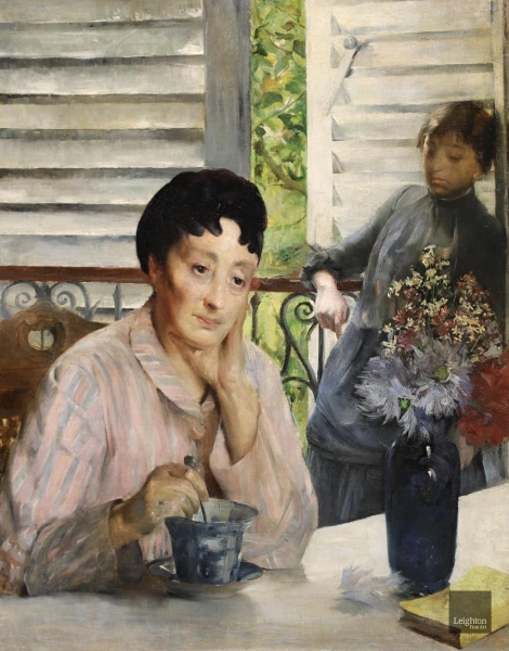 Femme pensive et enfant a la fenetre - Buy Fine Paintings Online