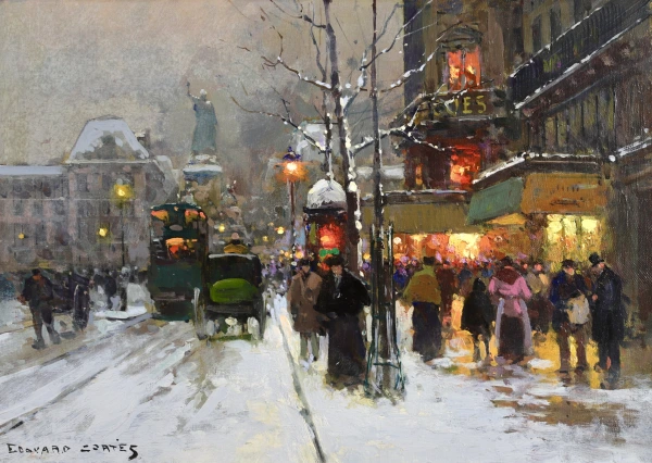 Place de la Republique – Le Soir - Buy Fine Paintings Online
