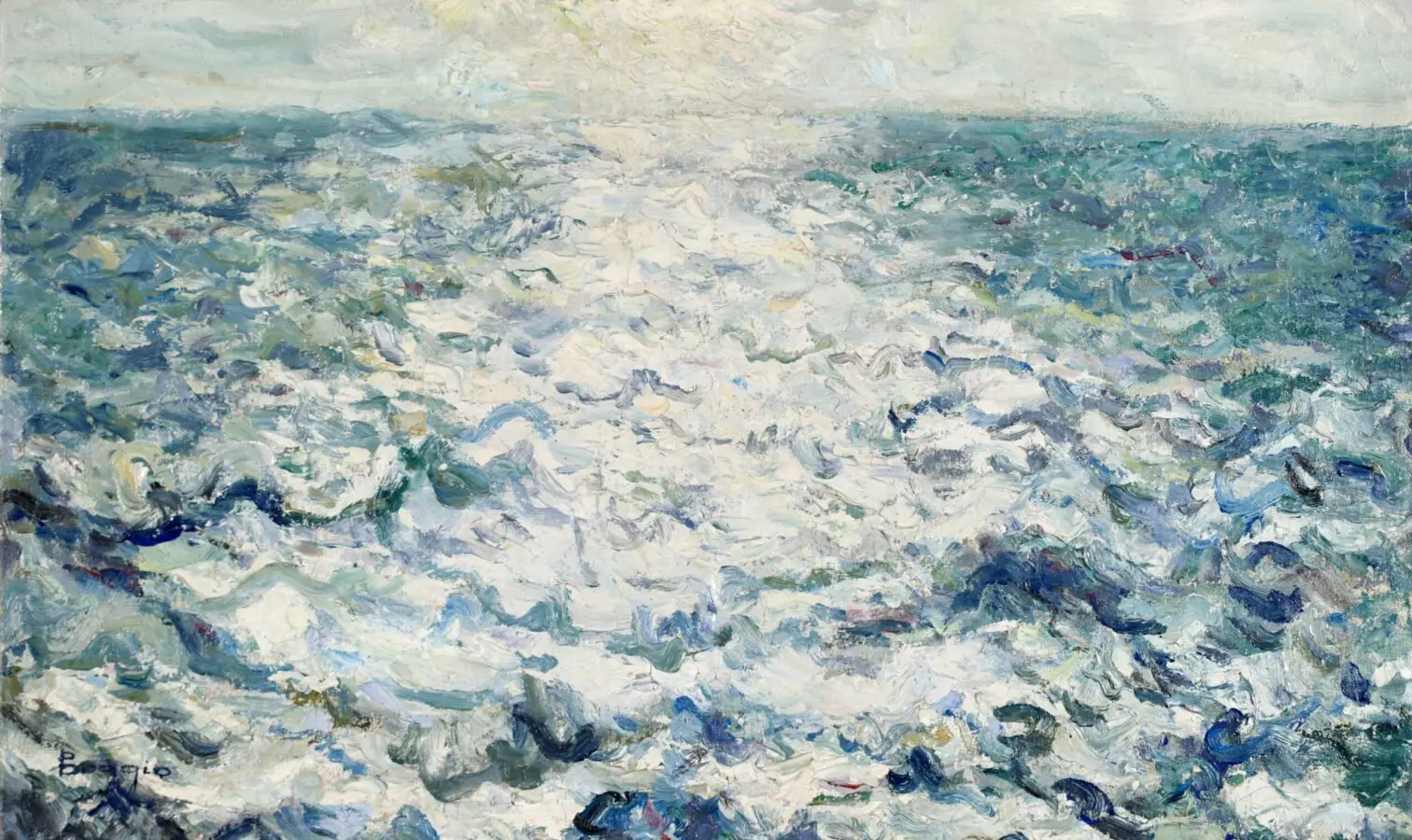 En pleine mer – effet de soleil dans l’eau – Voyage au Venezuela 1919 - Buy Fine Paintings Online