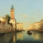 Gondolier on a Venetian canal thumbnail