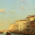 Gondolier on a Venetian canal thumbnail