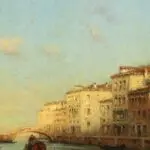 Gondolier on a Venetian canal thumbnail