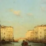 Gondolier on a Venetian canal thumbnail