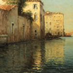 Gondolier on a Venetian canal thumbnail