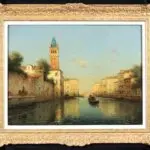 Gondolier on a Venetian canal thumbnail