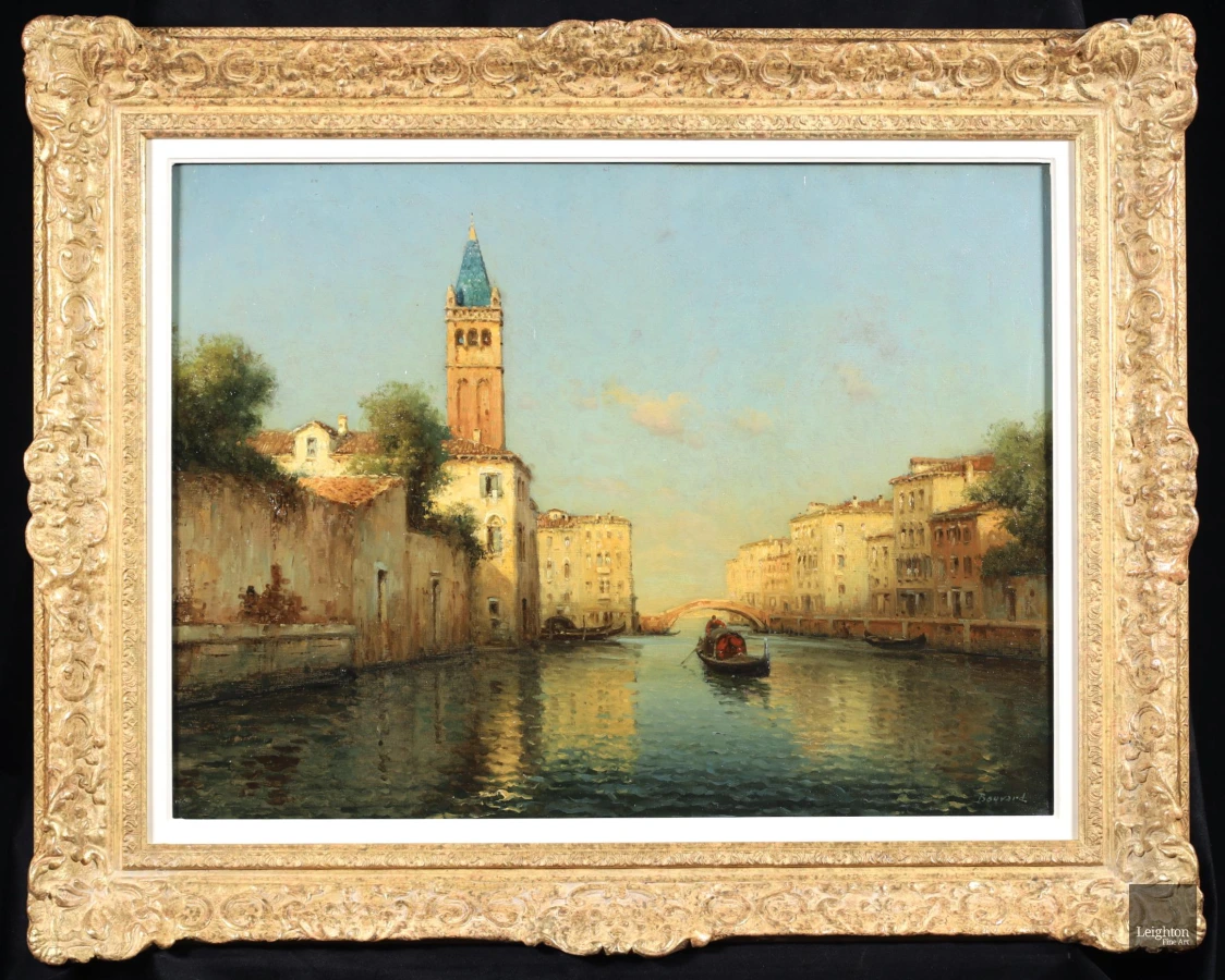 Gondolier on a Venetian canal - Buy Fine Paintings Online