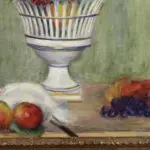 Pommes et raisins sur la table thumbnail