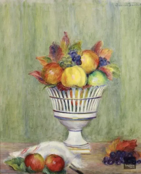 Pommes et raisins sur la table - Buy Fine Paintings Online