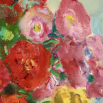 Fleurs au pot de grès rose thumbnail