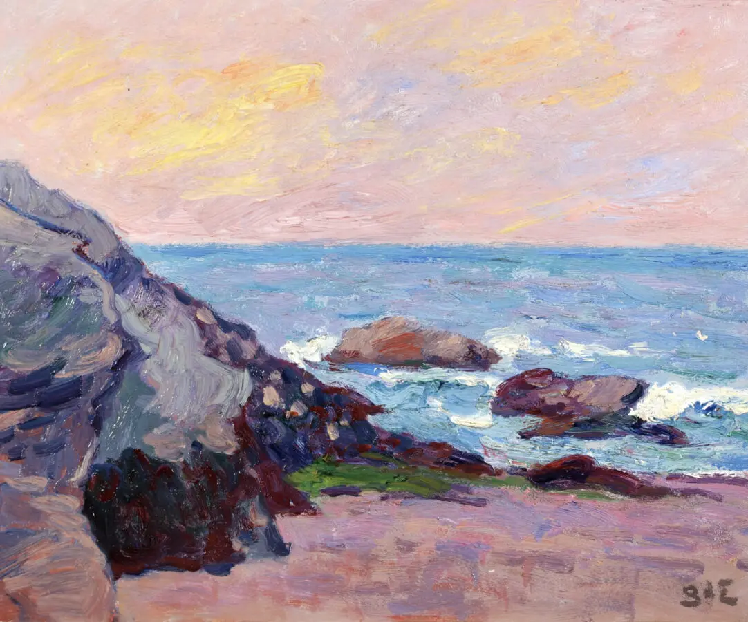 Coucher de Soleil – Plage a Belle Ilè - Buy Fine Paintings Online