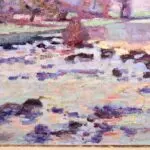 The Dam at Genetin on the River Creuse – Winter thumbnail