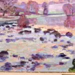 The Dam at Genetin on the River Creuse – Winter thumbnail
