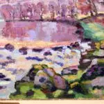 The Dam at Genetin on the River Creuse – Winter thumbnail