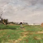 Fishing on a stream by the coast – Normandy thumbnail