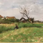 Fishing on a stream by the coast – Normandy thumbnail