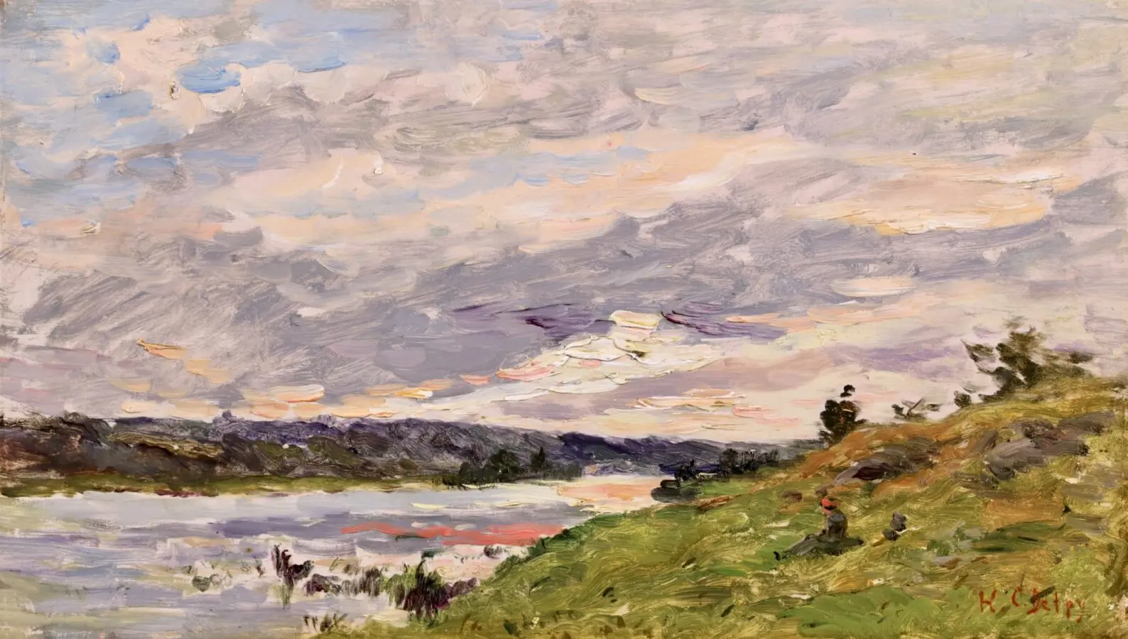 Repos au bord de la rivière - Buy Fine Paintings Online