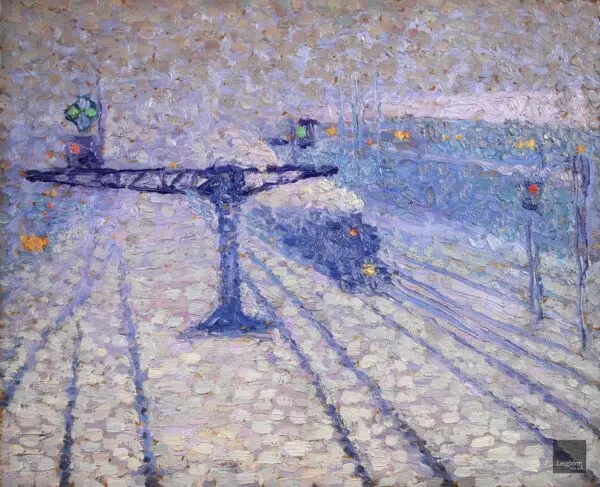 La Gare Montparnasse Sous La Neige - Buy Fine Paintings Online