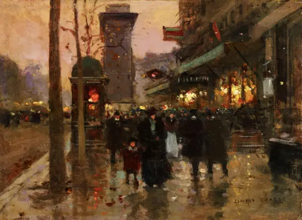 Porte Saint Denis – Le Soir - Buy Fine Paintings Online
