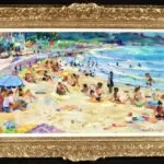 Sunbathing on the beach thumbnail
