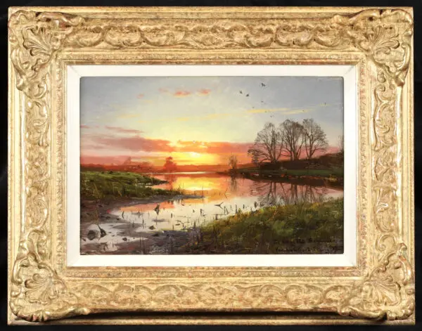 Sunset at Susåen – Næsbyholm - Buy Fine Paintings Online
