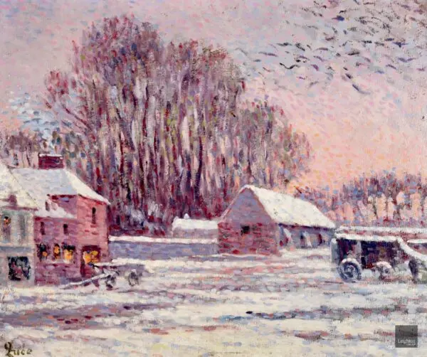 Chaumieres sous la neige – Moulineux - Buy Fine Paintings Online