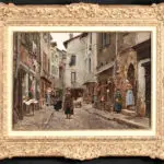 Figures in a street – Aurillac thumbnail