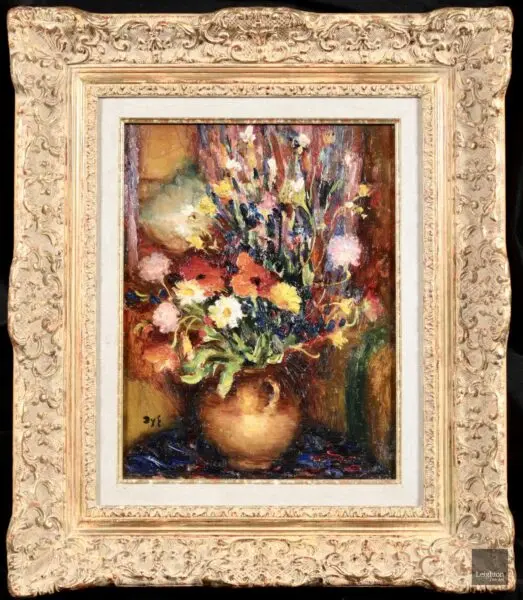 Fleurs des champs dans une potiche vernisse - Buy Fine Paintings Online