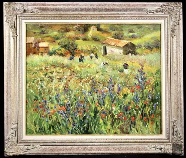 Le champ de coquelicots – Saint Paul de Vence - Buy Fine Paintings Online