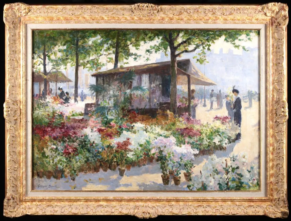 Marche Aux Fleurs – Ile de la Cite - Buy Fine Paintings Online