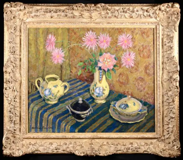 Dahlias, Chrysanthemums & Roses - Buy Fine Paintings Online