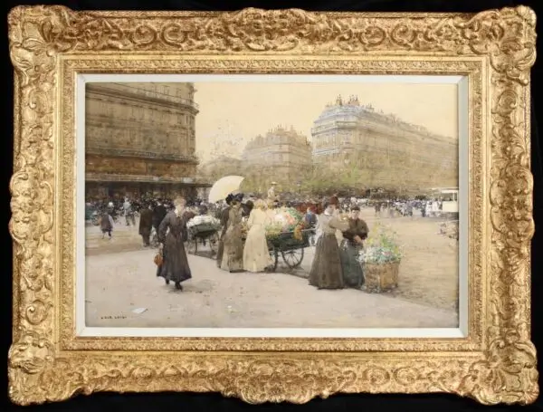 Marchandes de fleurs – Les Grands Boulevards - Buy Fine Paintings Online
