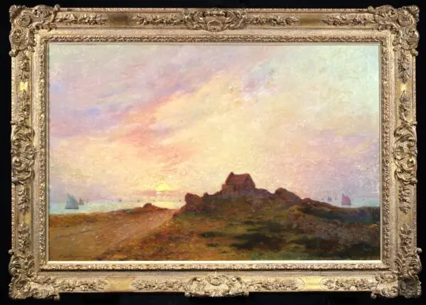 Bateaux sur la mer pres de Kervaudu - Buy Fine Paintings Online