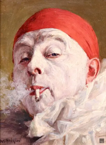 Pierrot au bonnet rouge - Buy Fine Paintings Online