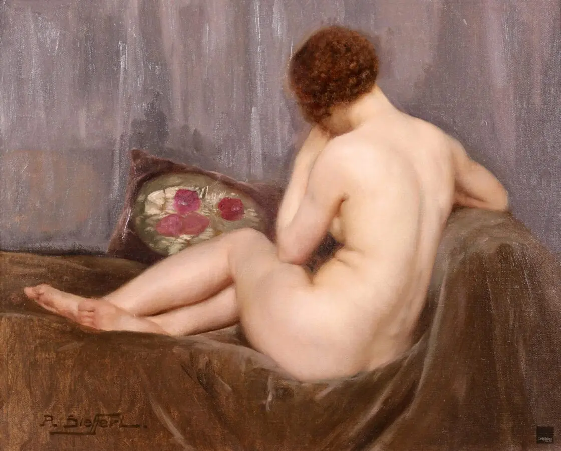 Fille nue sur un canapé - Buy Fine Paintings Online