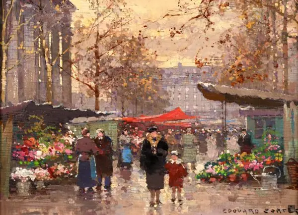 Marche Aux Fleurs – Place de la Madeleine - Buy Fine Paintings Online