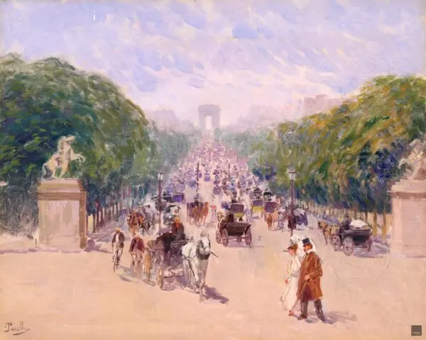 Les Champs-Elysees - Buy Fine Paintings Online