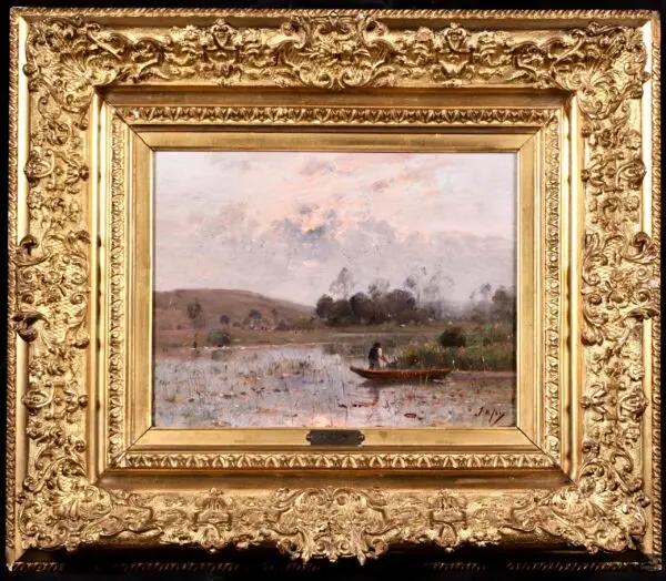Pêcheur sur une rivière - Buy Fine Paintings Online