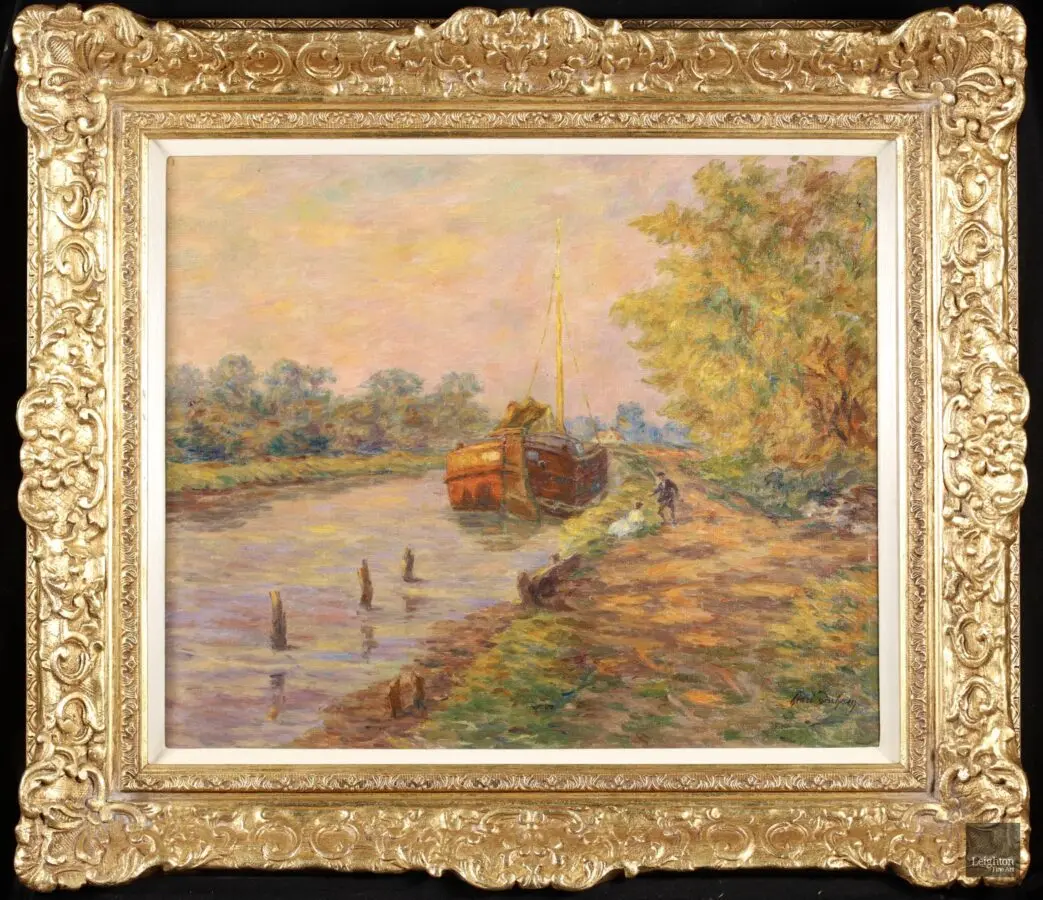 Belandre au soileil couchant - Buy Fine Paintings Online