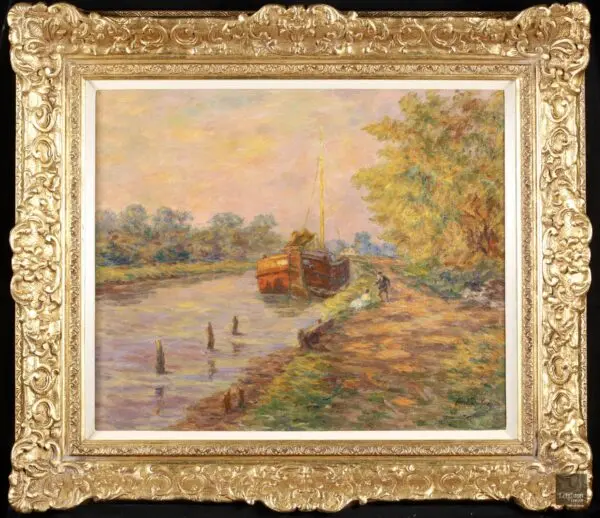 Belandre au soileil couchant - Buy Fine Paintings Online