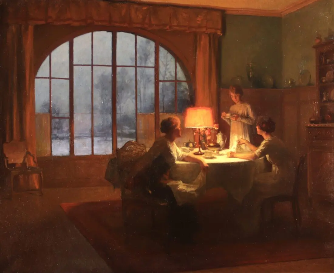 Un café en hiver - Buy Fine Paintings Online