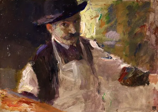 Self portrait of the painter in his studio - Buy Fine Paintings Online