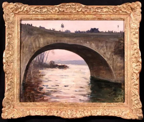 Below the Pont Marie – Paris 1889 - Buy Fine Paintings Online
